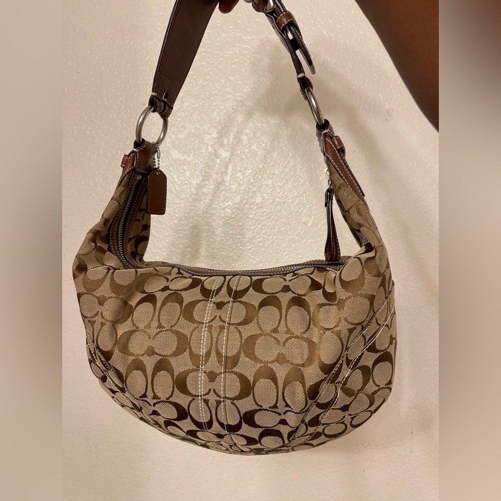 Coach signature hobo slouchy shoulder bag